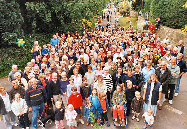 Residents of Nutbourne, West Sussex, turned out in force to mark the Millennium on Sunday 9 July 2000